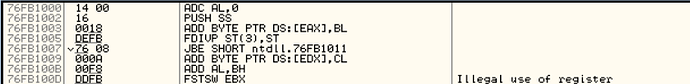 debugger translating raw bytes
